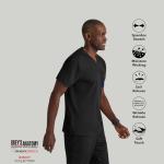 BARCO Grey's Anatomy Men's V-Neck Scrub Top