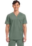 Cherokee Men's Olive V-Neck Medical Scrub Top
