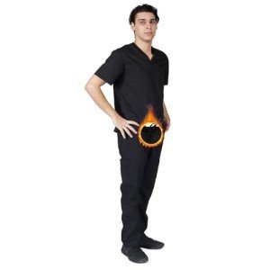Men's Black Medical Scrub Set by M&M