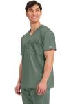 Cherokee Men's Olive V-Neck Medical Scrub Top