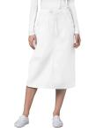 Adar Women's Mid-Calf Drawstring Scrub Skirt - White