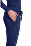 Healing Hands Women's Jogger Scrub Pant 7 Pockets Elastic Drawstring, with Moisture Wicking & 2-Way Stretch Technology - 9244, L, Navy