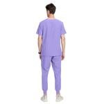 Uniforms World Louis Scrubs Set for Men — Classic V-Neck Stretch Top & Jogger Pants Yoga Waistband, 8 Pockets, Anti-Wrinkle, Slim Fit