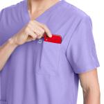 Uniforms World Louis Scrubs Set for Men — Classic V-Neck Stretch Top & Jogger Pants Yoga Waistband, 8 Pockets, Anti-Wrinkle, Slim Fit