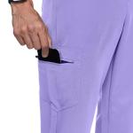 Uniforms World Louis Scrubs Set for Men — Classic V-Neck Stretch Top & Jogger Pants Yoga Waistband, 8 Pockets, Anti-Wrinkle, Slim Fit