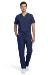 allheart Scrubs for Women and Men Medical Scrub Set with V-Neck Top & Cargo Pants, Unisex Nursing Uniform with 5 Pockets, M, Navy