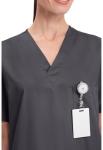 Cherokee Unisex V-Neck Scrubs Shirt - Pewter, XL