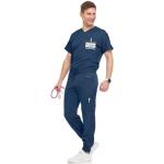 MediChic Men's Stretch V-Neck Scrub Jogger Set