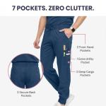 MediChic Men's Stretch V-Neck Scrub Jogger Set