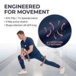 MediChic Men's Stretch V-Neck Scrub Jogger Set