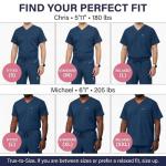 MediChic Men's Stretch V-Neck Scrub Jogger Set