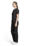 allheart Scrubs for Women and Men Medical Scrub Set with V-Neck Top & Cargo Pants, Unisex Nursing Uniform with 5 Pockets, XL, Black