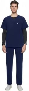 Men's Trey Scrubs Set - V-Neck Top & Pants
