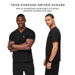 FIGS Leon Three-Pocket Scrub Top for Men - Black, M