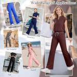 Dvoliaw Scrubs for Women Set Soft Sleeveless Stand-Up Collar Scrub Top & Straight Leg Scrub Pant, 9 Pockets, Yoga Waistband