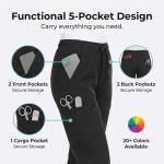 MediChic Jogger Scrub Pants for Women, Soft 4-Way Stretch Women's Medical Scrub Pants, 5-Pockets with Elastic Waistband and Drawstring, for Nurses, Doctors, and Health Workers, Black