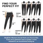 MediChic Jogger Scrub Pants for Women, Soft 4-Way Stretch Women's Medical Scrub Pants, 5-Pockets with Elastic Waistband and Drawstring, for Nurses, Doctors, and Health Workers, Black