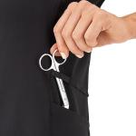 Hanes Women's Scrubs Healthcare Top, Moisture-Wicking Stretch Scrub Shirts, Ribbed Side Panels