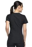 Cherokee Women's V-Neck Top, Black, Large