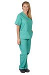 Women's Surgical Green Scrub Set, Medium
