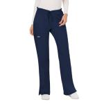 Cherokee Scrubs for Women Mid Rise Moderate Flare Drawstring Pant with 5 Pockets, Ultra Soft & Breathable Fabric - WW120 - WW120, M, Navy