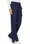 Cherokee Scrubs for Women Mid Rise Moderate Flare Drawstring Pant with 5 Pockets, Ultra Soft & Breathable Fabric - WW120 - WW120, M, Navy