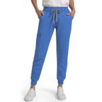 Dvoliaw Medical Scrub Pants for Women, Jogger Scrub Pants with 5 Pockets Drawstring Cargo Pants Mid-Rise Womens Scrubs Pant Sky Blue