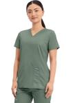 Cherokee Medical Women's Scrub Top V-Neck Modern Classic Fit with 3 Pockets, Ultra Soft and 2-Way Stretch Fabric - WW620, XL, Olive