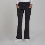 Nautica Flare Open Bottom Scrub Pants for Women – Soft Stretch Wide Leg Scrub Bottoms for Women Black