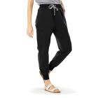 Reinwaete Womens Scrub Pants - Breathable & Soft Stretch Jogger Scrub Pants with 6 Pockets, Durable Medical Cargo Bottoms-Black-L