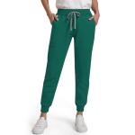 Dvoliaw Medical Scrub Pants for Women, Jogger Scrub Pants with 5 Pockets Drawstring Cargo Pants Mid-Rise Womens Scrubs Pant Hunter Green