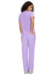 COZYFIT Scrubs for Women Set Medical Uniform - V-Neck Top & Straight Leg Pants with 9 Pockets, Unisex Workwear COZY SCRUBS, Light Purple, M