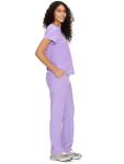 COZYFIT Scrubs for Women Set Medical Uniform - V-Neck Top & Straight Leg Pants with 9 Pockets, Unisex Workwear COZY SCRUBS, Light Purple, M
