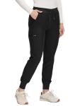 COZYFIT Scrub Pants for Women - Cargo Pants Scrubs with 7 Pockets,Soft Stretch,Black,3XL