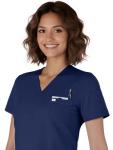 Eadflie Scrubs for Women Medical Scrubs Set - V-Neck Top & Jogger Pants with 5 Pockets, Soft Stretch Woven fabric,Side splits - (Navy Blue/M)