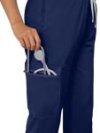 Eadflie Scrubs for Women Medical Scrubs Set - V-Neck Top & Jogger Pants with 5 Pockets, Soft Stretch Woven fabric,Side splits - (Navy Blue/M)