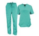 Women's Surgical Green Scrub Set, Medium