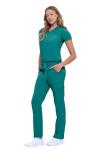 Natural Uniforms Womens 11 Pocket Cool Stretch Cargo Scrub Set (True Hunter Green, 3X-Large)