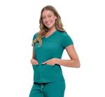 Natural Uniforms Womens 11 Pocket Cool Stretch Cargo Scrub Set (True Hunter Green, 3X-Large)
