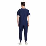 uniformsworld Louis Scrubs Set for Men — Classic V-Neck Stretch Top & Jogger Pants Yoga Waistband, 8 Pockets, Anti-Wrinkle