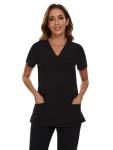 COZYFIT Scrubs for Women Set - Stretch V-Neck Scrub Top & Jogger Pant with 8 Pockets, Yoga Waistband, Anti Wrinkle, Slim Fit Women Scrubs