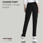 BARCO Skechers Vitality Charge Slim Fit Scrub Jogger for Women – Black, Mid-Rise, 4-Pocket Bottoms w/ 4-Way Stretch – Moisture Wicking, Quick-Shed, Anti-Static – 3XL, Regular Fit