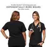 FIGS Catarina One-Pocket Scrub Top for Women - Black, M