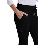 BARCO Grey s Anatomy Classic Mia Scrub Pant for Women Black, 6-Pocket Low-Rise Straight Leg Bottoms with Natural Stretch, Soil Release Fabric, and Super-Soft Finish Medium, Regular Fit
