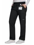 Nautica Scrub Pants for Women - Straight Leg Open Bottom Professional Medical Uniform Stretch Soft Scrub Bottoms for Woman Black