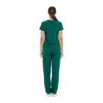 Natural Uniforms Women's Cool Stretch V-Neck Top and Cargo Pant Set (True Hunter Green, Large)