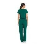 Natural Uniforms Women's Cool Stretch V-Neck Top and Cargo Pant Set (True Hunter Green, Large)