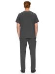 COZYFIT Scrubs for Men Set - V-Neck Scrub Top and Straight Leg Pants with 11 Pockets, Elastic Drawstring Men Scrubs set, Dark Grey, M
