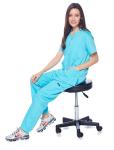 Dagacci Medical Uniform Women's Medical Scrub Set Top and Pant Aqua Blue XL