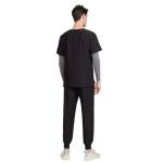 uniformsworld Louis Scrubs Set for Men — Classic V-Neck Stretch Top & Jogger Pants Yoga Waistband, 8 Pockets, Anti-Wrinkle
